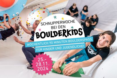 Schnupperwoche Boulderkids - einfach mal Bouldern für Kids ausprobieren