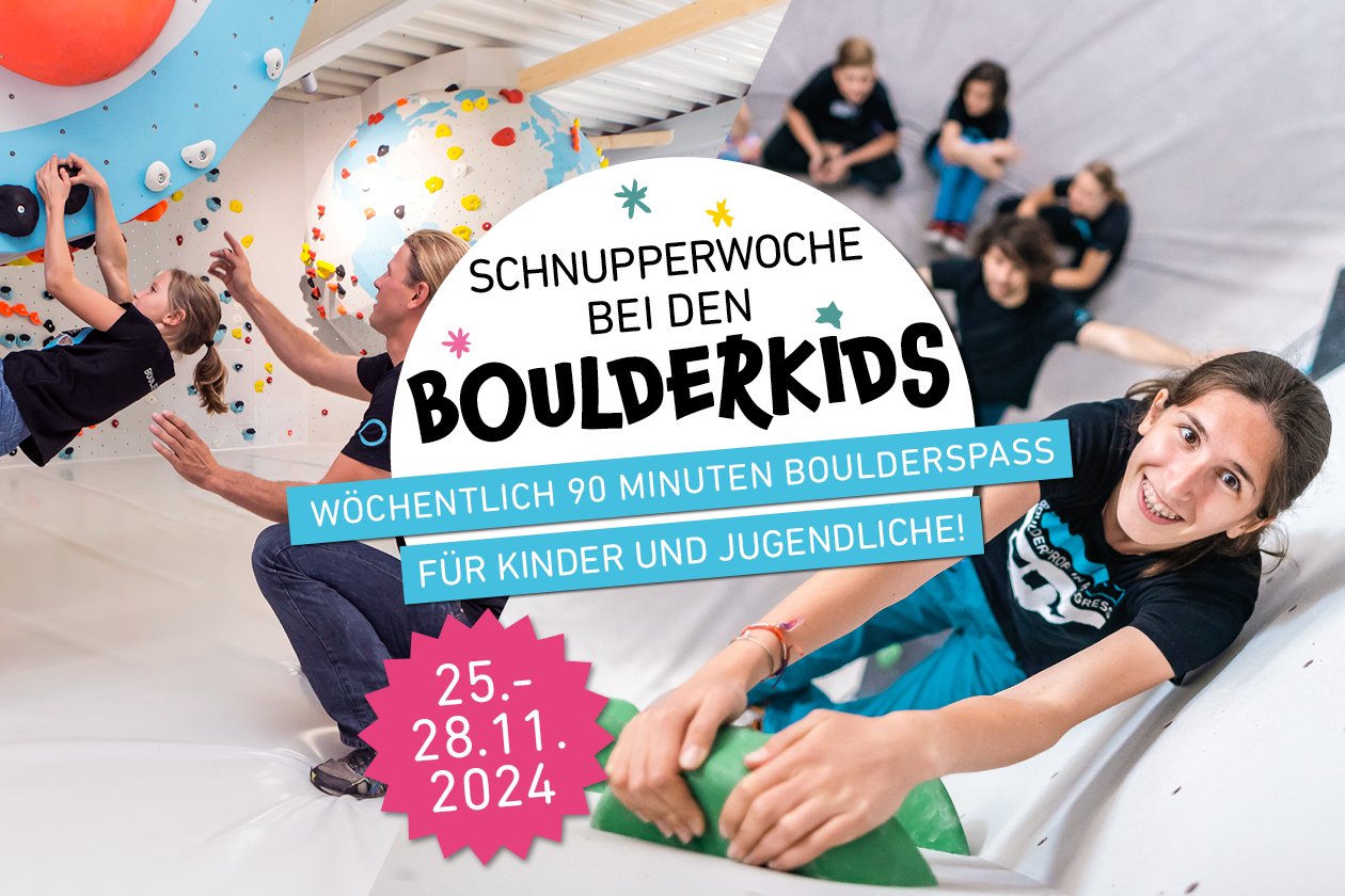 Schnupperwoche Boulderkids - einfach mal Bouldern für Kids ausprobieren